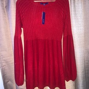 NWT red sweater long sleeve dress